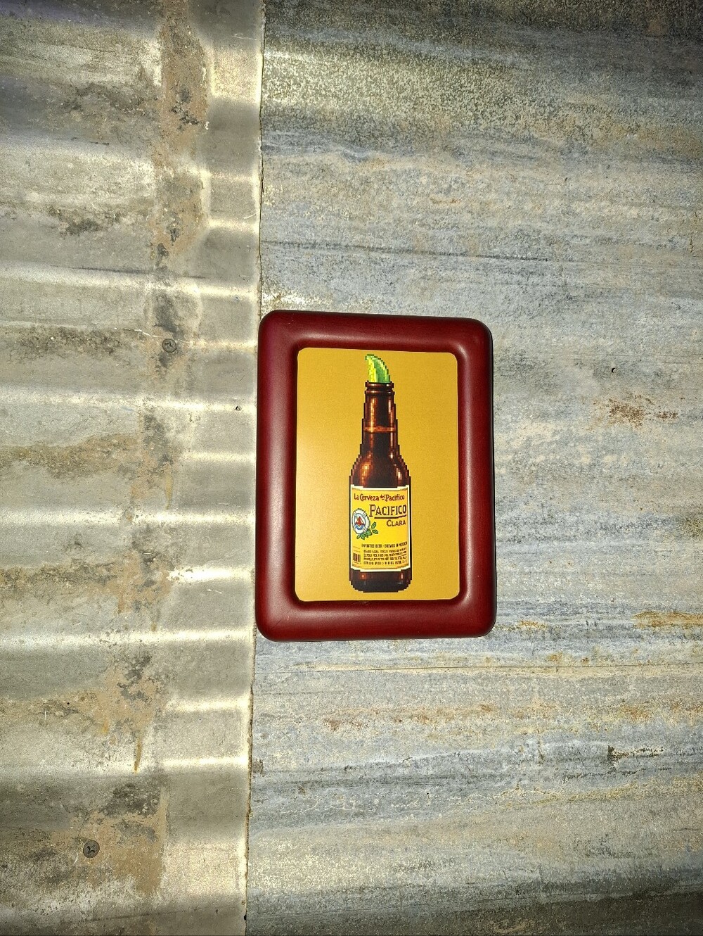 8 Bit Pacifico Beer Framed Mini Art Print By Neon Nicho